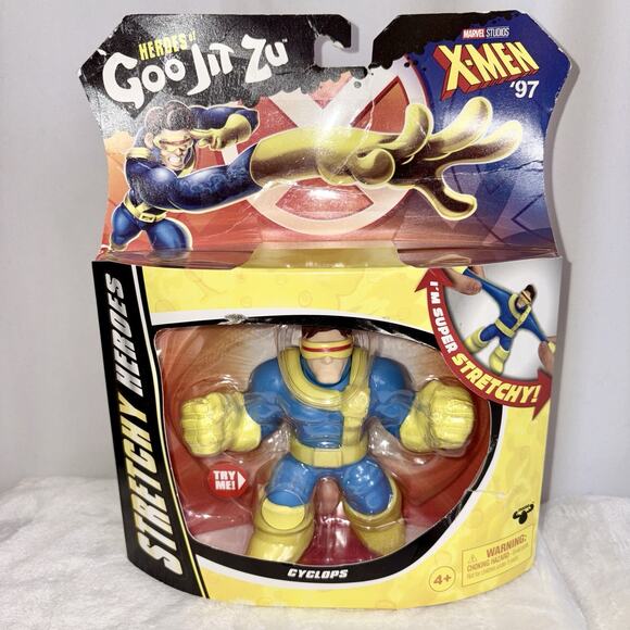 Heroes of Goo Jit Zu X-Men '97 Cyclops Stretchy Action Figure, with Metallic - Picture 1 of 6